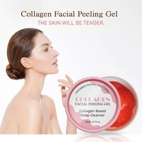Exfoliante Facial de colágeno para limpieza profunda, Gel exfoliante hidratante, ilumina y suaviza la cara, limpia los poros, cuidado Facial, 50G