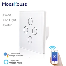 Best Price WiFi Smart Ceiling Fan Light Wall Switch,Smart Life/Tuya APP Remote Various Speed Control, Compatible with Alexa and Google Home Best Price WiFi Smart Ceiling Fan Light Wall Switch,Smart Life/Tuya APP Remote Various Speed Control, Compatible with Alexa and Google Home