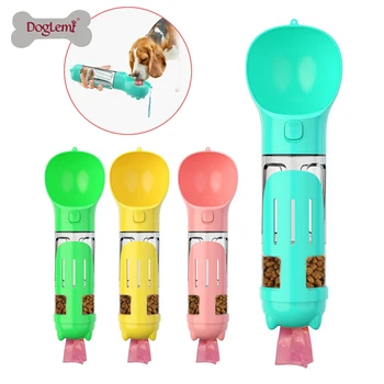 

DogLemi Dog Drinking Bottle 3 In 1 Dog Accessories Puppy Portable Pet Water Bottle with Poop Shovel Cat Water Dispenser Bowl