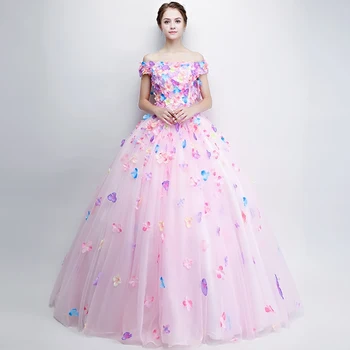 

Vestidos Quinceanera Dress 2020 New Gryffon Party Prom Formal Dress Back Big Bowknot Strapless Sweet Floral Print Robe De Bal