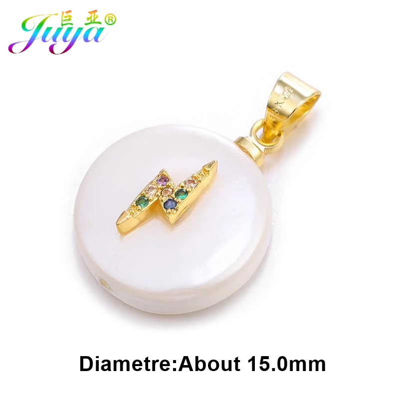 Juya Micro Pave многоцветные кристаллы любовь животное Рождество колокольчик узор в виде ракушки жемчуг кулон Подвески для изготовления модных ювелирных изделий - Окраска металла: Gold