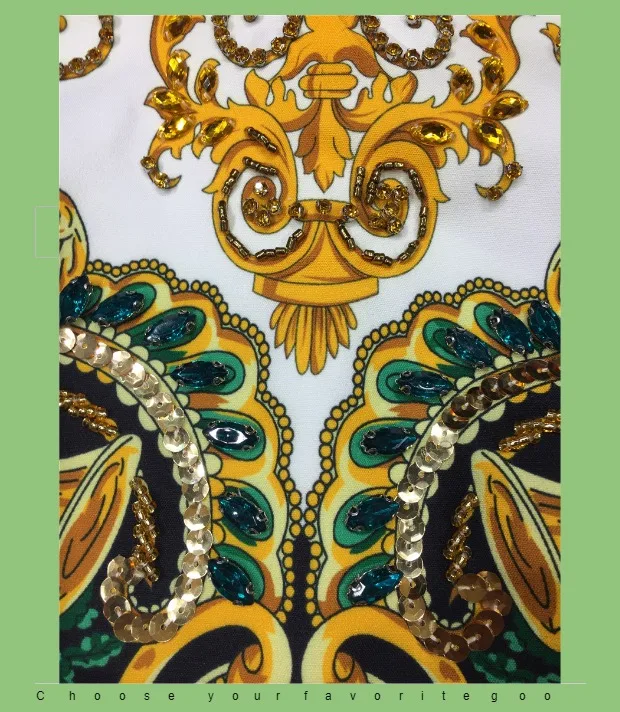 Ropa mujer, осень, модное подиумное платье, высокое качество, женское платье с блестками, Великолепное платье с бриллиантами и круглым вырезом, офисное платье