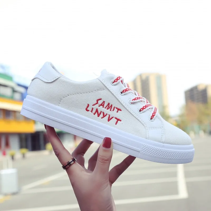 

Spring And Autumn 2019 New Style Korean-style Fashion Flat WOMEN'S Shoes Versitile Fashion Flat Students Shoes White Shoes Fashi