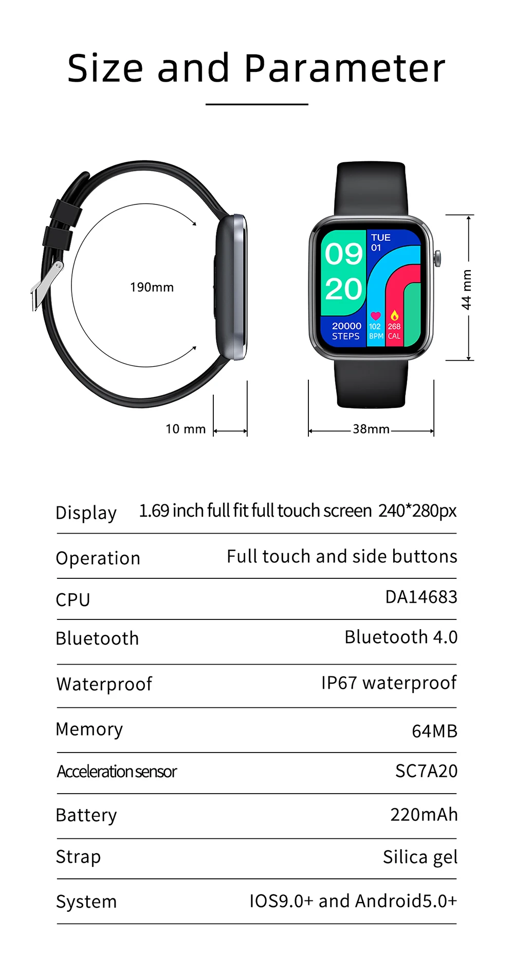 fitness rastreamento wmen smartwatch para ios android