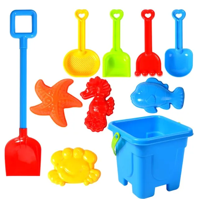 Baby Kids Toys 10pcs Beach Tools Set Sand Playing Toys Kids Fun Water Beach Seaside Tools Gifts Birthday Christmas Gifts for kid