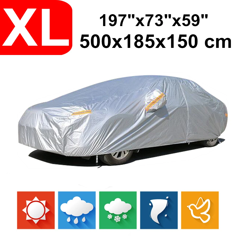 For Sedan XL Покрытие автомобиля пальто Для Седана универсалов дождевики Водонепроницаемый пыли Снег УФ Защитный протектор Чехлы S M L XL XXL D45 - Название цвета: For Sedan XL