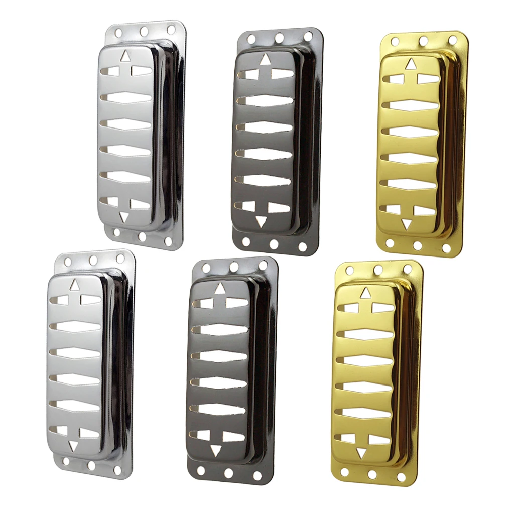

Brass Electric Guitar Pickup Humbucker Covers Bridge Neck Guitar Replacement Stringed Instruments