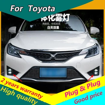 

KOWELL Car Styling Fog Lamp for Toyota Camry Corolla Highlander MARK LED Fog Light Angel Eye Fog Lamp LED DRL 3 function model
