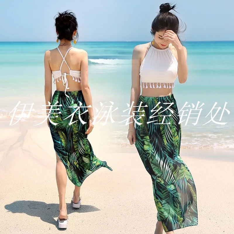 

Bathing Suit Women's Three-piece Set South Korea Hot Springs Graceful Conservative Students Hipster Bikini Two-piece Swimsuits B