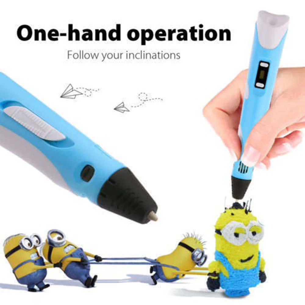 Ручка для рисования 3D Ручка Регулируемая детская обучающая DIY игрушки светодиодный экран ABS нить креативная игрушка подарок для детская живопись