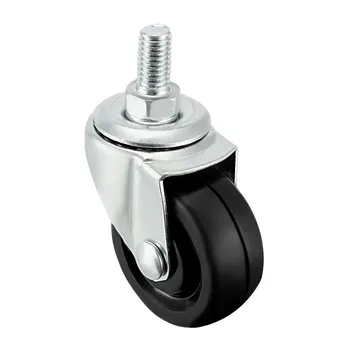 

uxcell Swivel Casters 2 Inch Solid Rubber 360 Degree M8x15mm Threaded Caster Wheels 8pc 1.5in no Brake