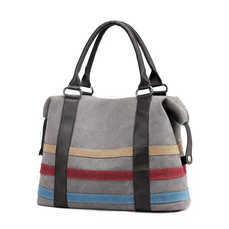 

New Style Canvas Bag WOMEN'S Shoulder Bag Commuting Handbag Large Capacity Casual Backpack Fashion with Leather Backpack