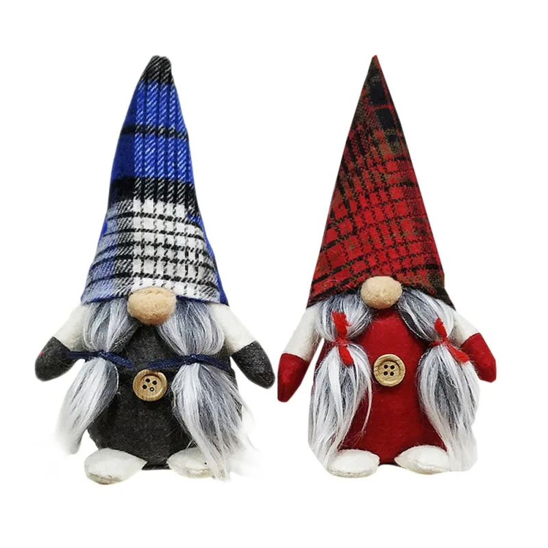 

Tied Beard Gnome Handmade Swedish Christmas Navidad Santa Tomte Plush Doll Holiday Toy Xmas Home Ornaments New