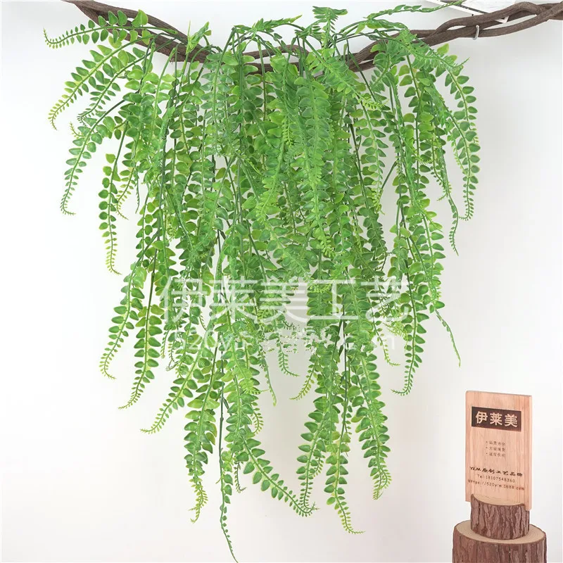 86CM length Plastic Persian Grass Hanging Vine Leaves Artificial green Plants Leaves Garland Home Garden Wedding Decorations