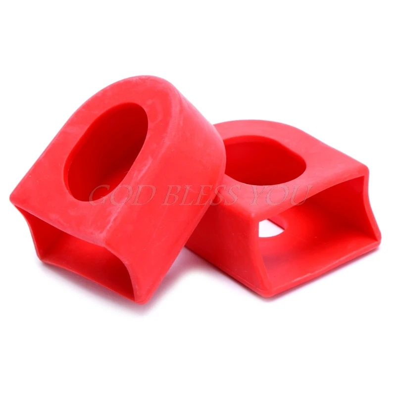 1 Pair Sleeve Silicone Cranksets Silicon Bicycle Bike MTB Arm Boots Protectors - Цвет: Красный