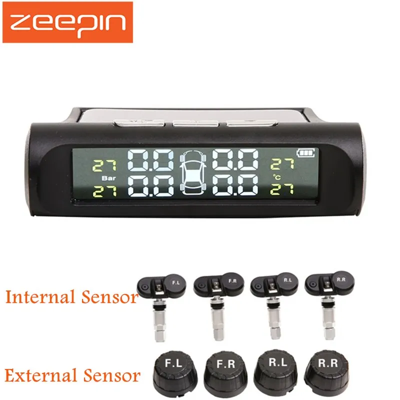 Zeepin TPMS USB солнечная зарядка автомобильная система контроля давления в шинах автоматическая система сигнализации с внешними/внутренними датчиками