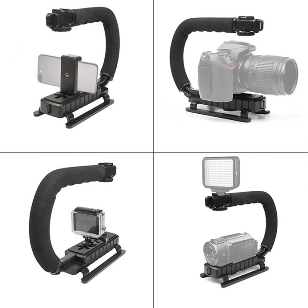 C образный держатель ручка Видео ручной карданный стабилизатор для DSLR Nikon Canon sony камера и легкие портативные аксессуары стэдикам