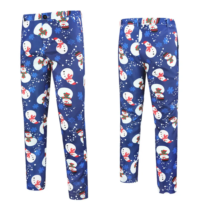 Мужские длинные штаны облегающие с 3D принтом для свадьбы новинка 2019 |