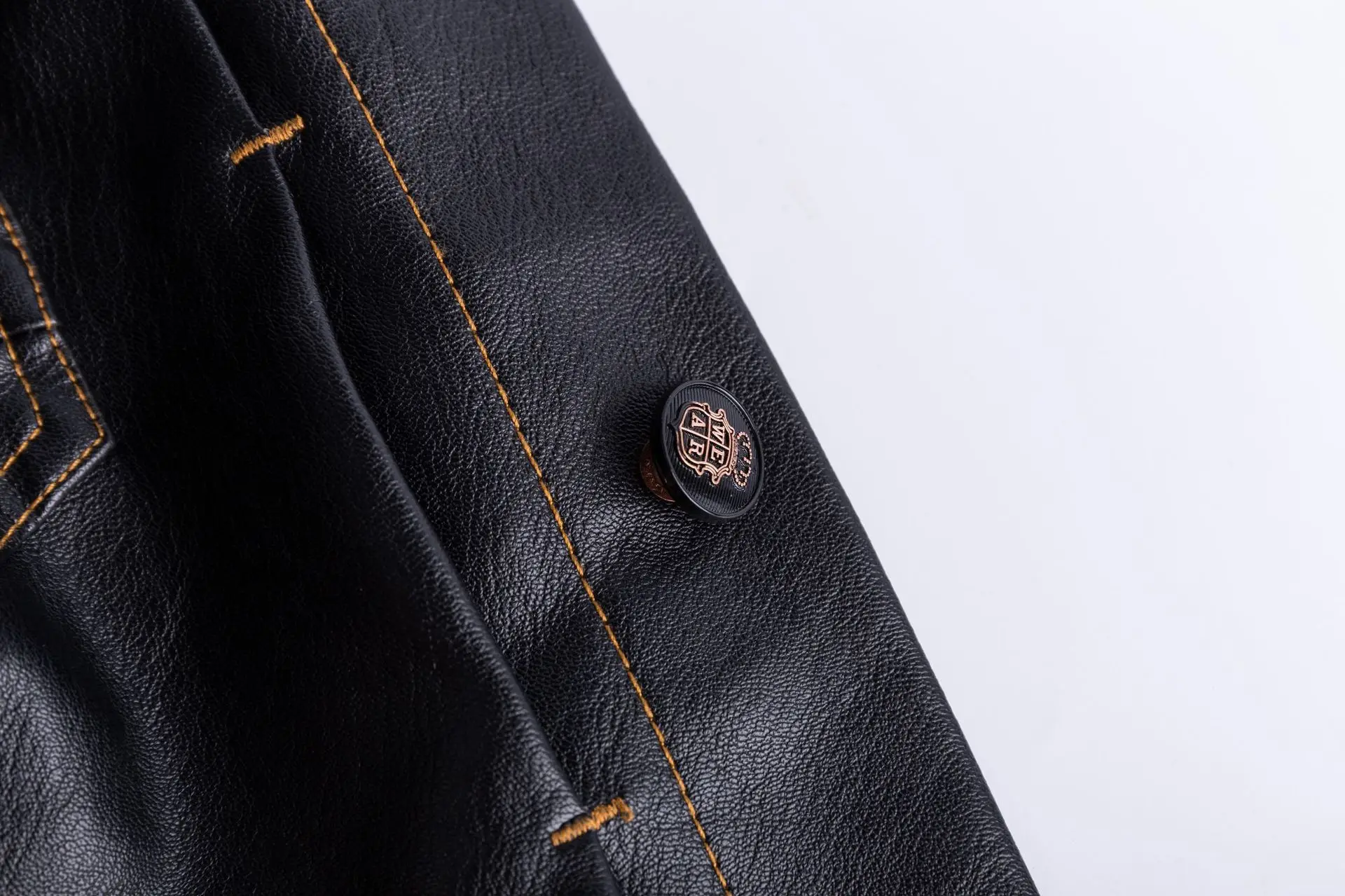 AliExpress pu кожаная куртка осенняя одежда-матовая и толстая мода мульти-Карманы Мужские