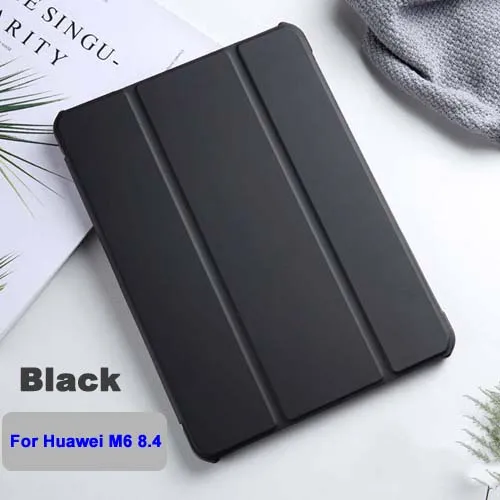 XUNDD анти-удар полная защита Смарт сна флип чехол для планшета huawei Mediapad M6 10," /M6 8,4 планшет рукав карандаш держатель - Цвет: M6 8.4--Black