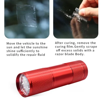 

Sealer Uv Resin Curing Lamp Battery Powered Portable Special Tools Quick Fix Car Windshield Repair Auto Painting Identification
