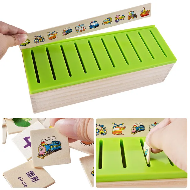 Mathematical Knowledge Classification Cognitive Matching Kids Montessori Early Educational Learn Toy Wood Box Gifts for Children 2