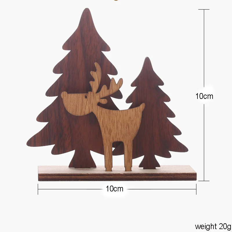 Рождественское украшение Санта Снеговик Олень Рождественская елка деревянные украшения DIY Новогоднее украшение Рождественские украшения для дома