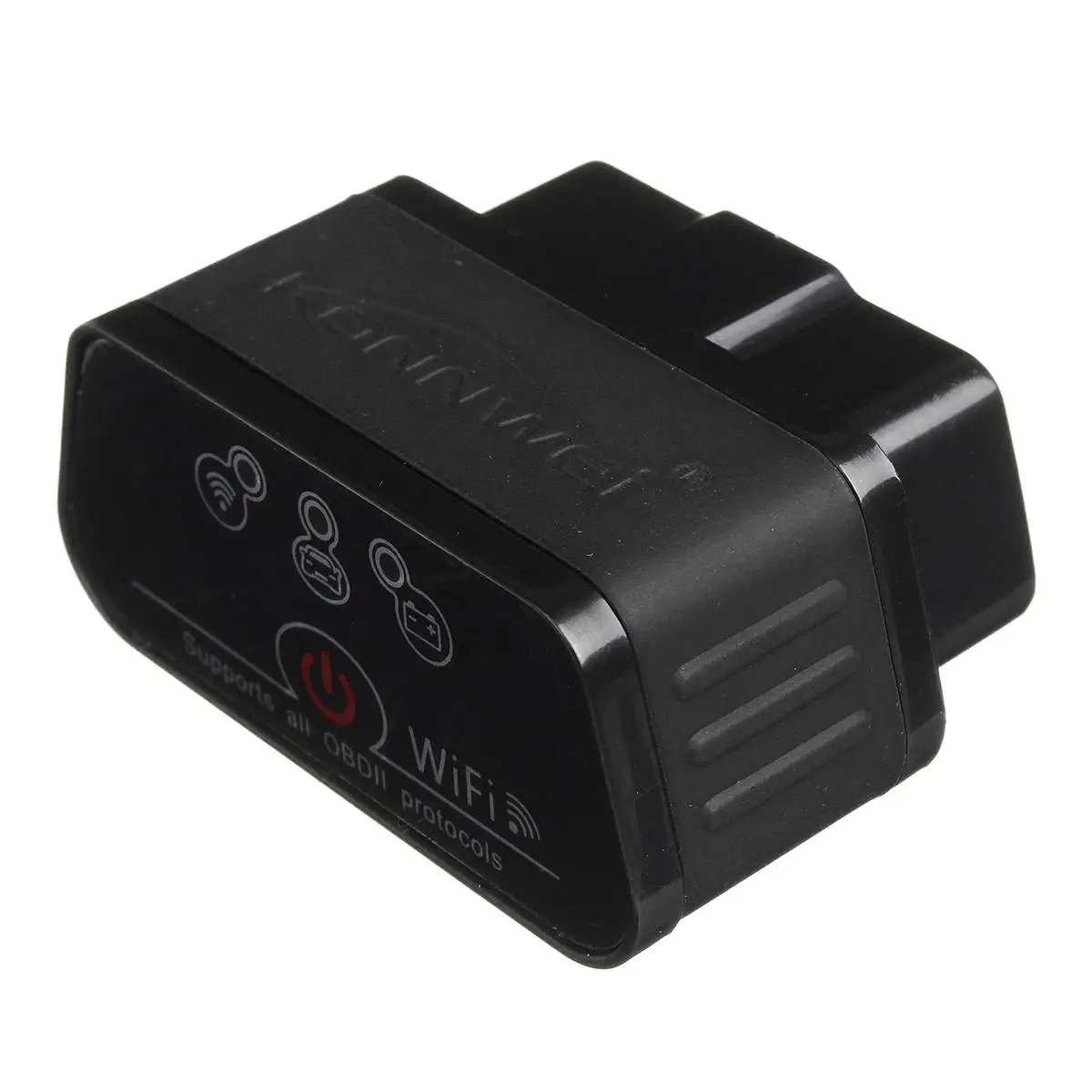 Wifi KW903 OBDII OBD2 автомобильный диагностический сканер считыватель bluetooth wifi инструмент-сканер бортовой диагностики для IOS Android - Цвет: black