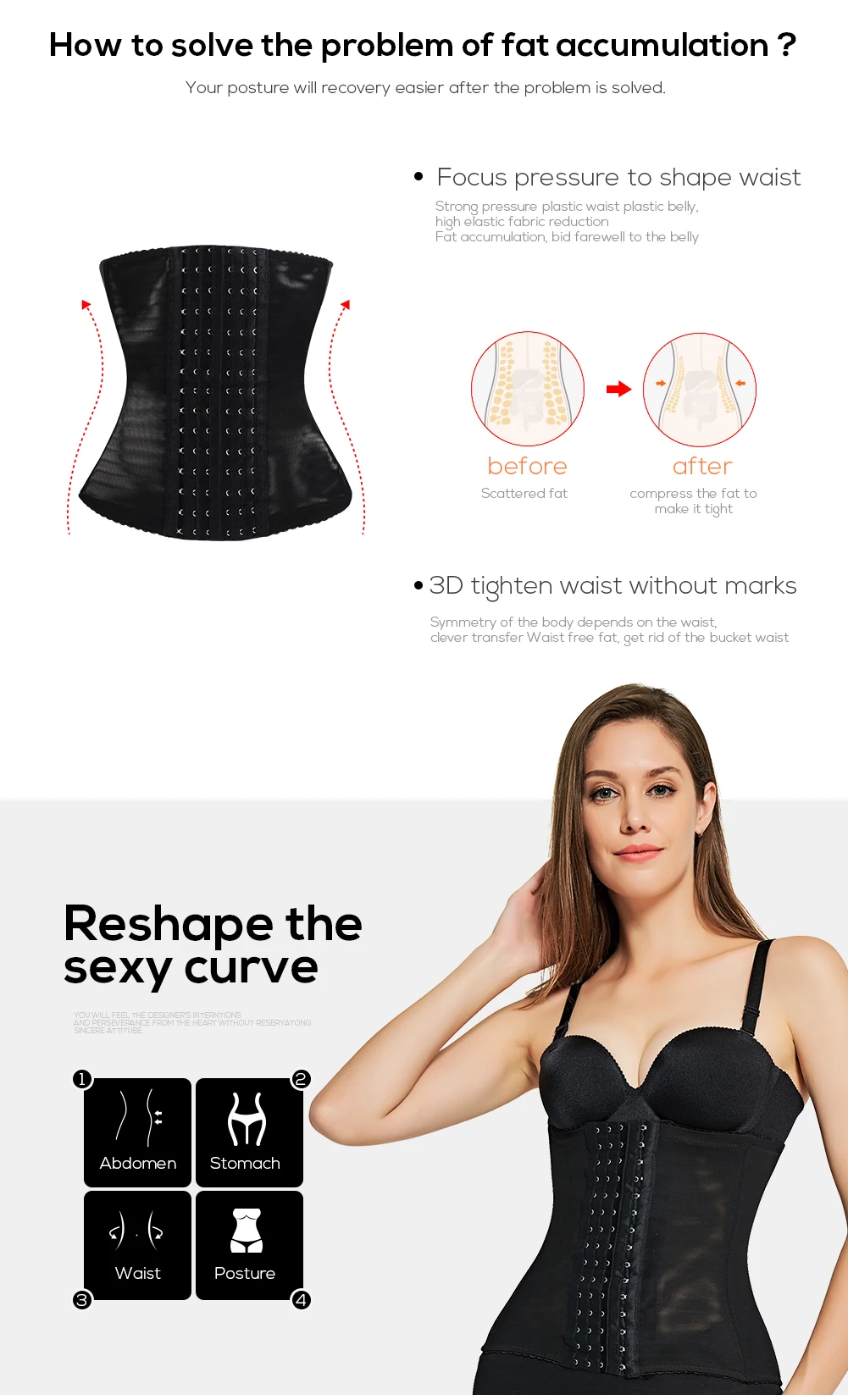 shapewear for women waist trainer binders shapers modeling strap corset slimming Belt underwear body shaper shapewear faja slimming belt tummy women best shapewear for tummy