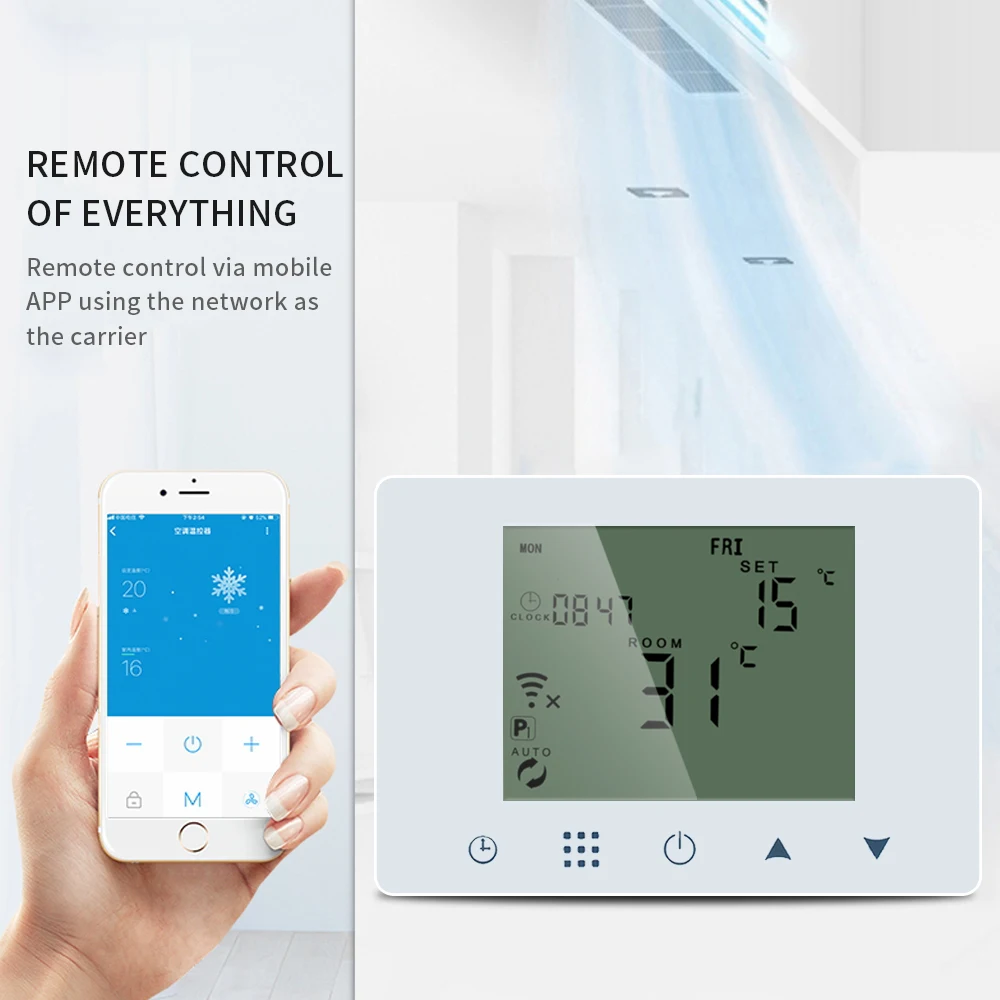 

WiFi & RF Wireless Room Thermostat Gas Boiler/Water Floor Heating Smart Temperature Controller Remote Control Alexa Google Home