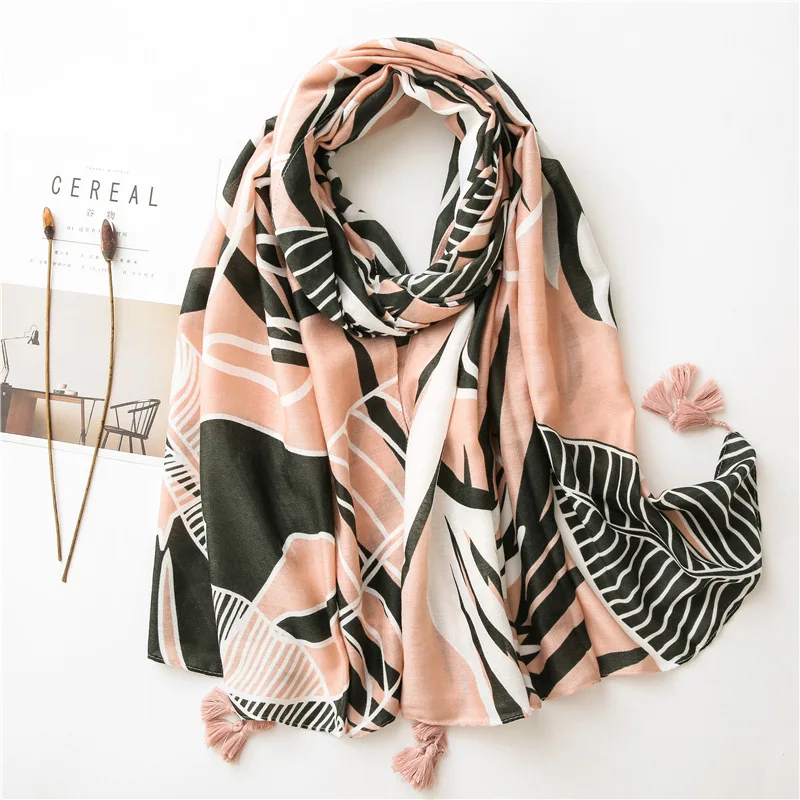 

2020 Fashion Ladies Scarf Spring Antumn Viscose Shawls and Wraps Printed Women Hijab Scarf Soft Pashmina Bandana Foulard Turbans