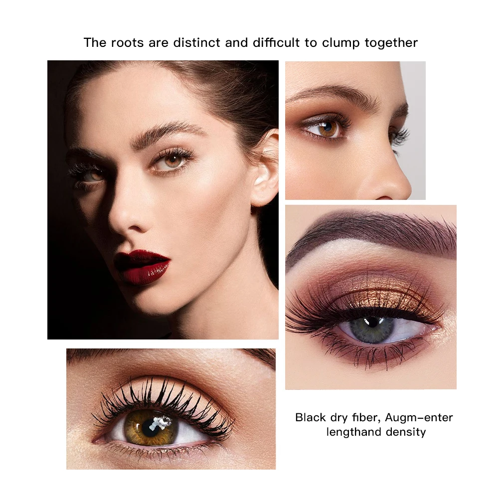 QIBEST Black Mascara 4D Volume Waterproof Lash Eyelashes Extension Lengthening Eyelashes Liquid Rimel Mascara Cosmetics Makeup - Image 2