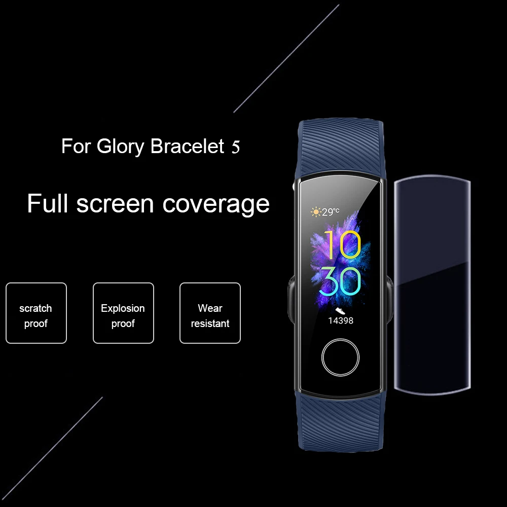 OriginalHD ТПУ водонепроницаемые гелевые пленки для huawei Honor band 4/5 Защитная крышка экрана Анти-Царапины прозрачная полная защитная пленка на экран
