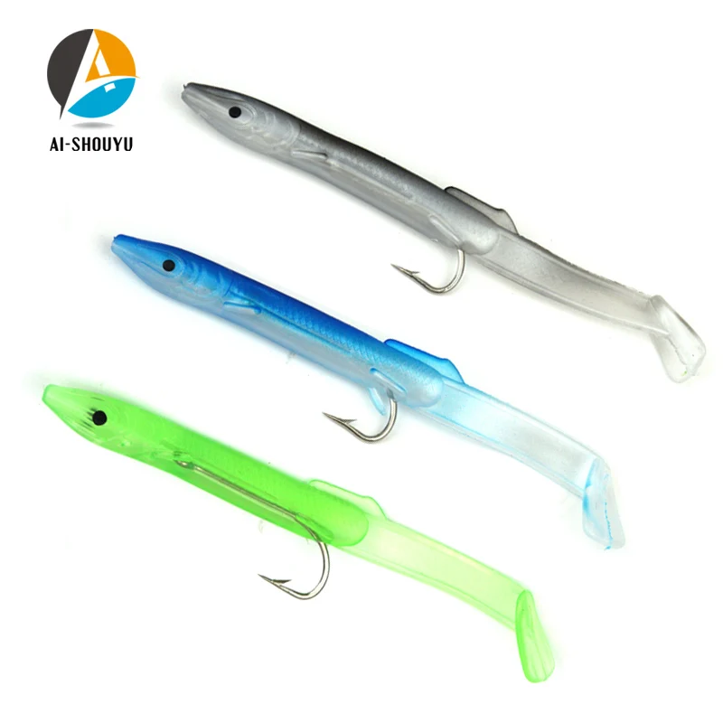 

AI-SHOUYU Hotsale 6pcs Eel Soft Fishing Lure 4.8g 120mm Pesca Peche Tackle Wobblers Fish Lures Carp Leurre Souple Soft baits