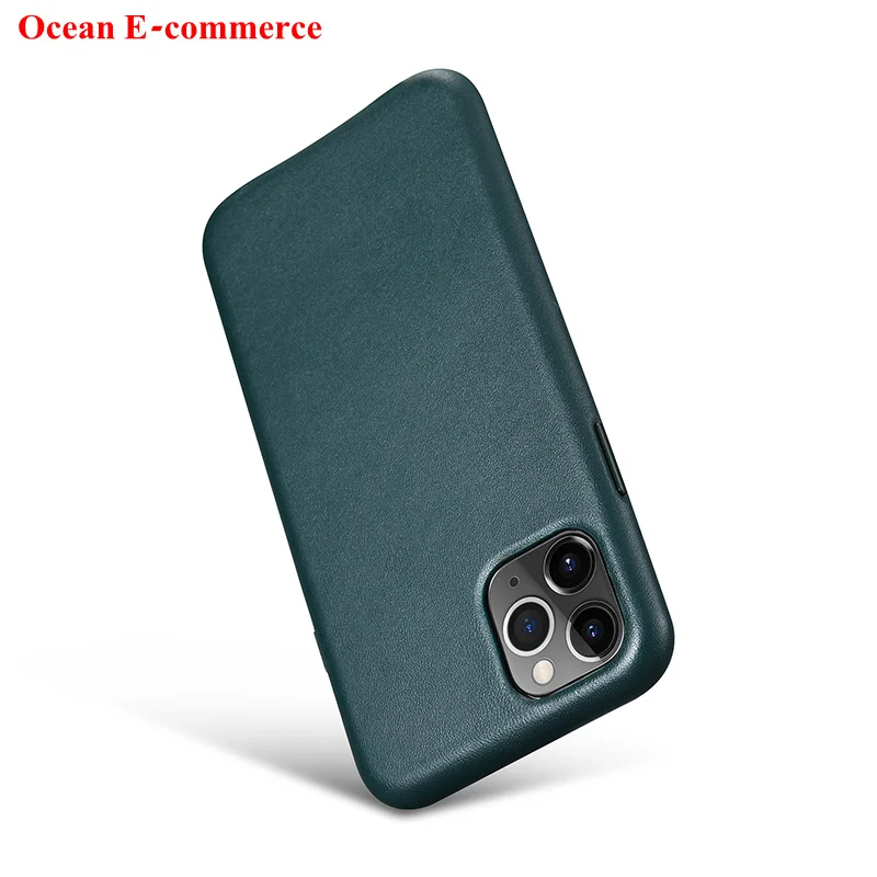 ICARER чехол из натуральной кожи для iPhone 11/Pro/Max, дизайн, металлическая кнопка громкости, чехол для iPhone 11 Pro, чехол