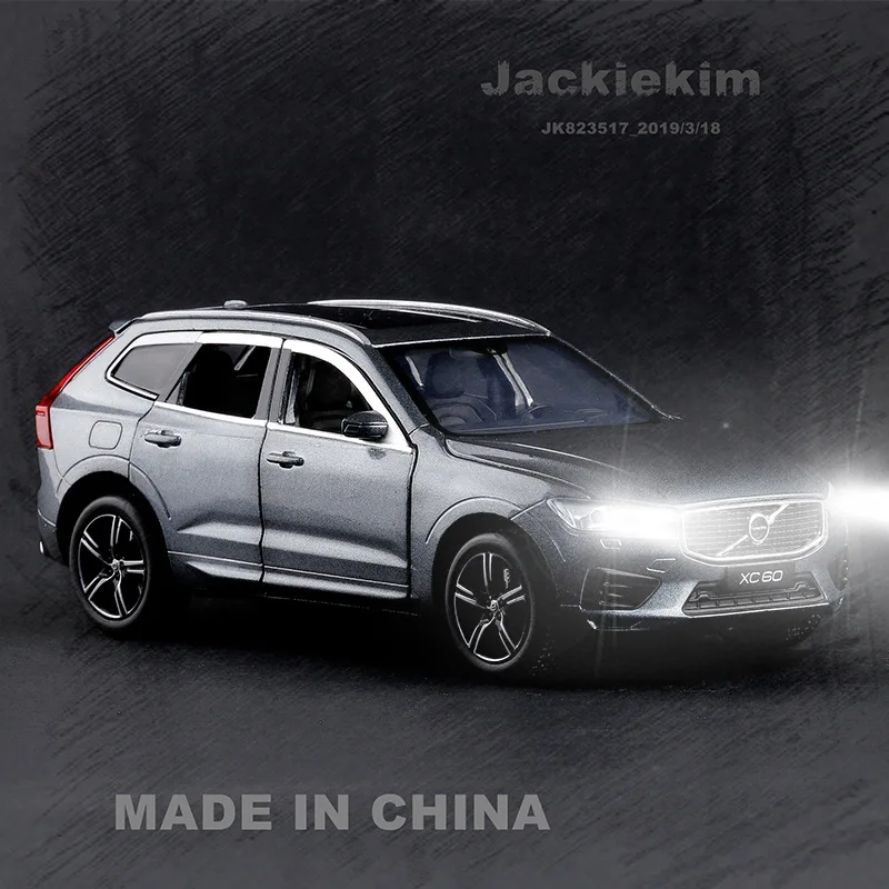 JK1/32 Volvo XC60 внедорожник Шесть Дверей металлический звук и светильник воин сплав модель автомобиля игрушка мебель коллекция