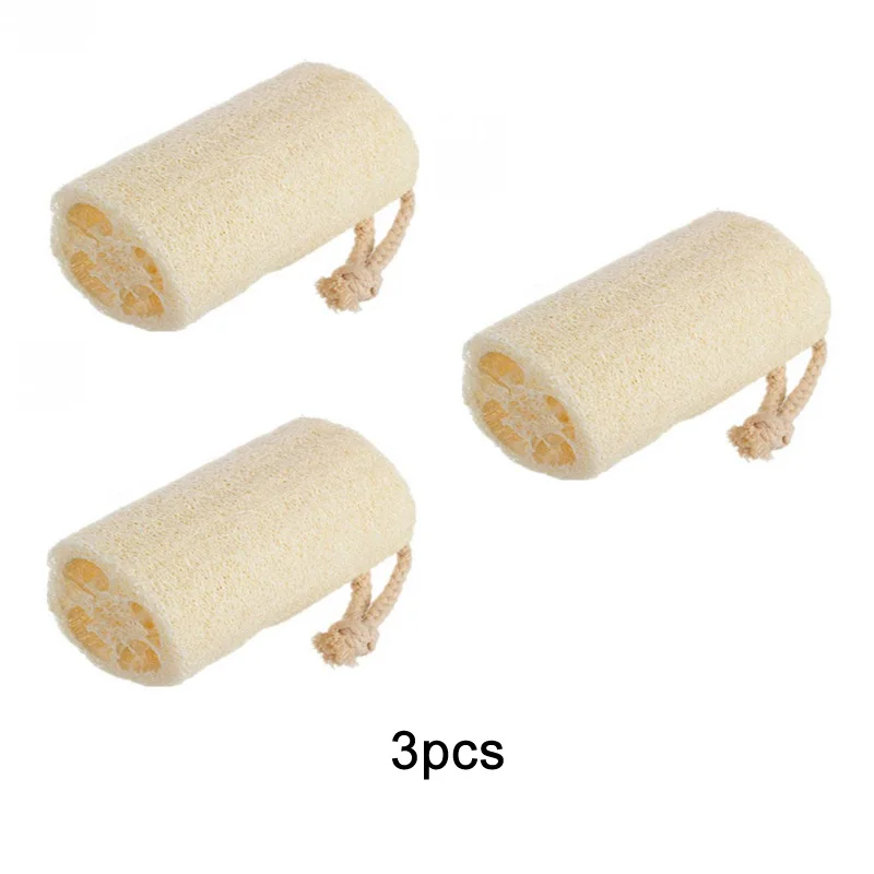 3pcs rope whit7.5 1 шт./3 шт. Горячая ванна для тела для душа Губка скруббер натуральный Luffa Loofa массаж тела губка скруббер ZXH - Цвет: 3pcs rope whit7.5
