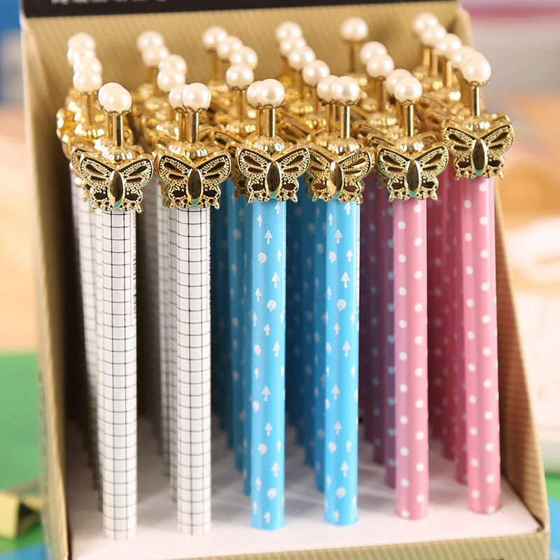 4 шт. милый механический карандаш с бабочками кавайные перламутровые