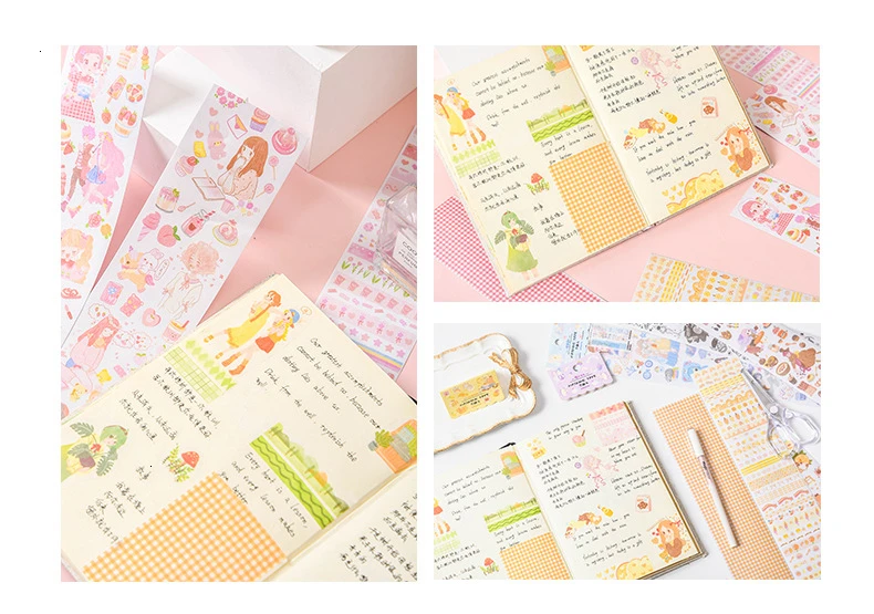 Красочные наклейки с милыми рисунками Kawaii Cat настольная декоративная наклейка DIY креативные бумажные канцелярские товары для школы офисные принадлежности 06571