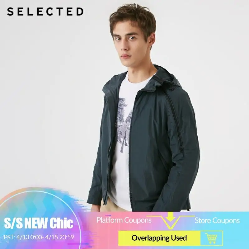 

SELECTED Men's Hooded Zip-through Trench Coat S|419121520