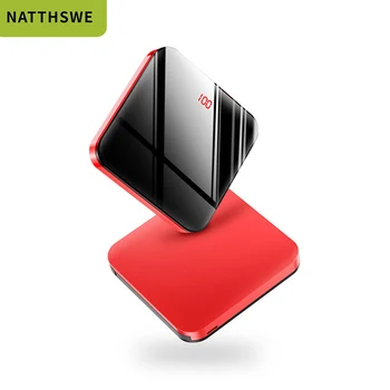 

NATTHSWE NEW 10000mAh Power Bank For xiaomi iPhone huawei Powerbank 2 USB Charger Wireless External Battery for iPhone X Xs MAX