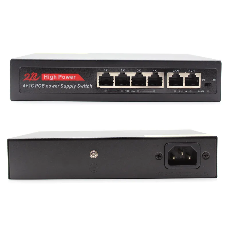 4 8 16 24 Ports Smart POE switch Power supply Ethernet 10/100Mbps IEEE802.3af/at DC52V for IP camera
