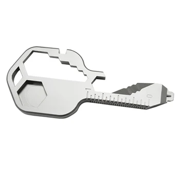

24-in-1 Keychain Multi-function Portable Key Tool Versatile Outdoor Mini Bottle Tool Stainless Steel Screwdriver Bottle Opener