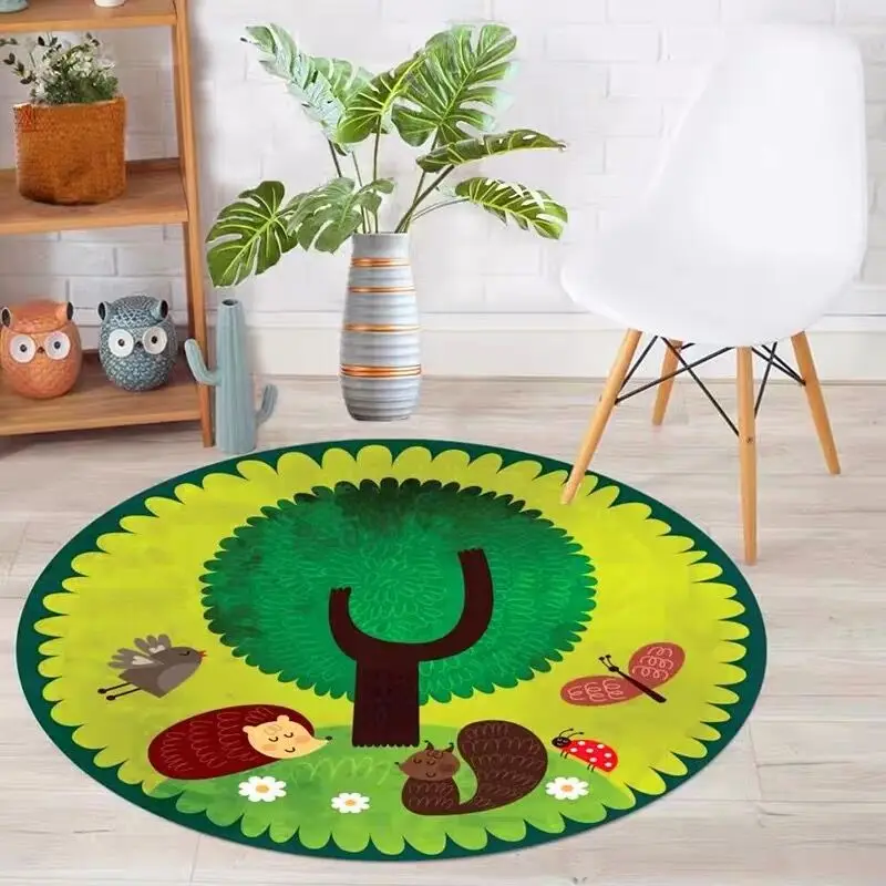CuteCircle круглый напольный коврик для домашних животных, собак, кошек, коврик для дома, Впитывающий Коврик для спальни, гостиной, кухни, балкона