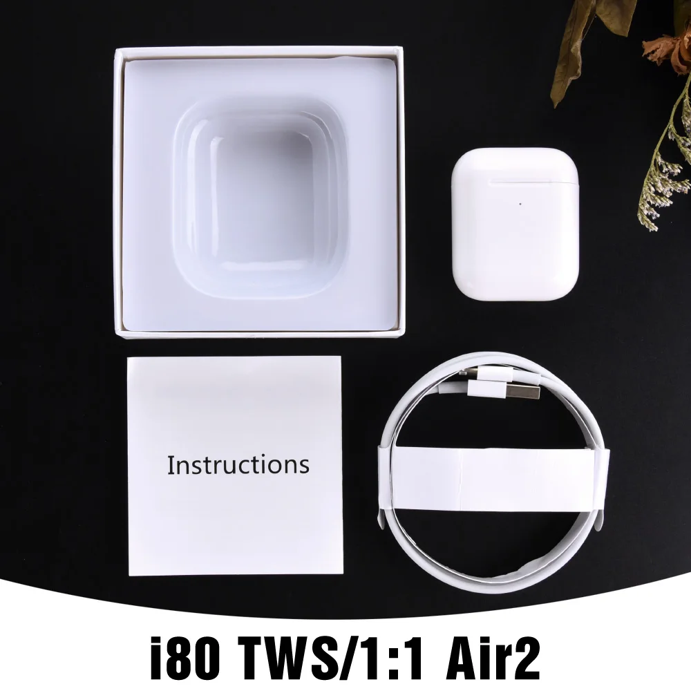 I80 TWS всплывающие Bluetooth 5,0 наушники Реплика 1:1 Air 2 беспроводные гарнитуры наушники для телефона PK W1 чип Redmi Airdots i30 i60 TWS
