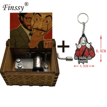 

la casa de papel keychain money heist bella ciao Hand Crank Music Box hand crank Gift Children's Day Birthday Present for Kids