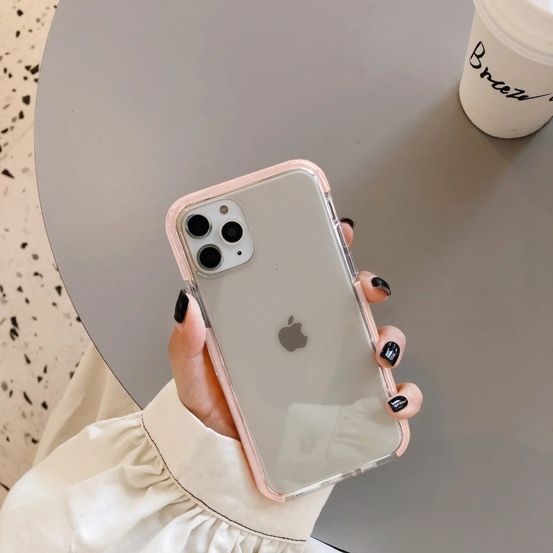 Противоударный карамельный цвет чехол для телефона для iPhone 11 11Pro Max XR XS X XS Max 7 8 6 6S Plus мягкая прозрачная задняя крышка capa - Цвет: T2