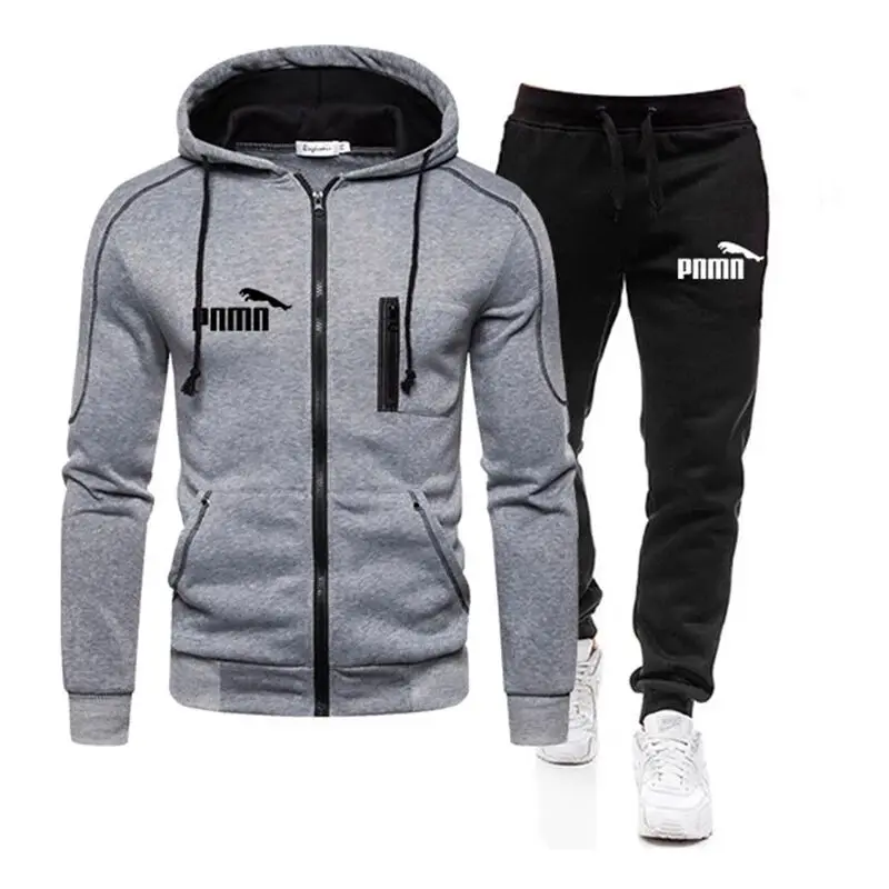 2020 Spring and Autumn Brand Men's 2 Large Size 3XL Sportswear Tops Zipper Cap + Outdoor Sports Pants Sportswear Set 2020 Spring and Autumn Brand Men's 2 Large Size 3XL Sportswear Tops Zipper Cap + Outdoor Sports Pants Sportswear Set