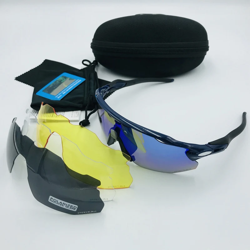 Polarized 8 Мужские Женские поляризованные велосипедные очки, велосипедные солнцезащитные очки, MTB очки для гонок, спорта, бега, верховой езды, очки с 4 линзами Uv400 - Цвет: Polarized 8
