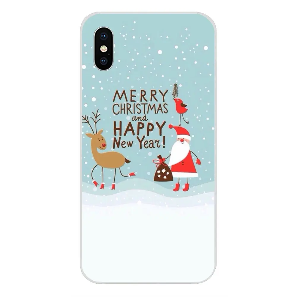 Мягкий Кап для Huawei NOVA 2 V20 Y3II Y5 Y5II Y6 Y6II Y7 Y9 G8 G9 GR3 GR5 GX8 Prime рождественское снежное дерево Санты год